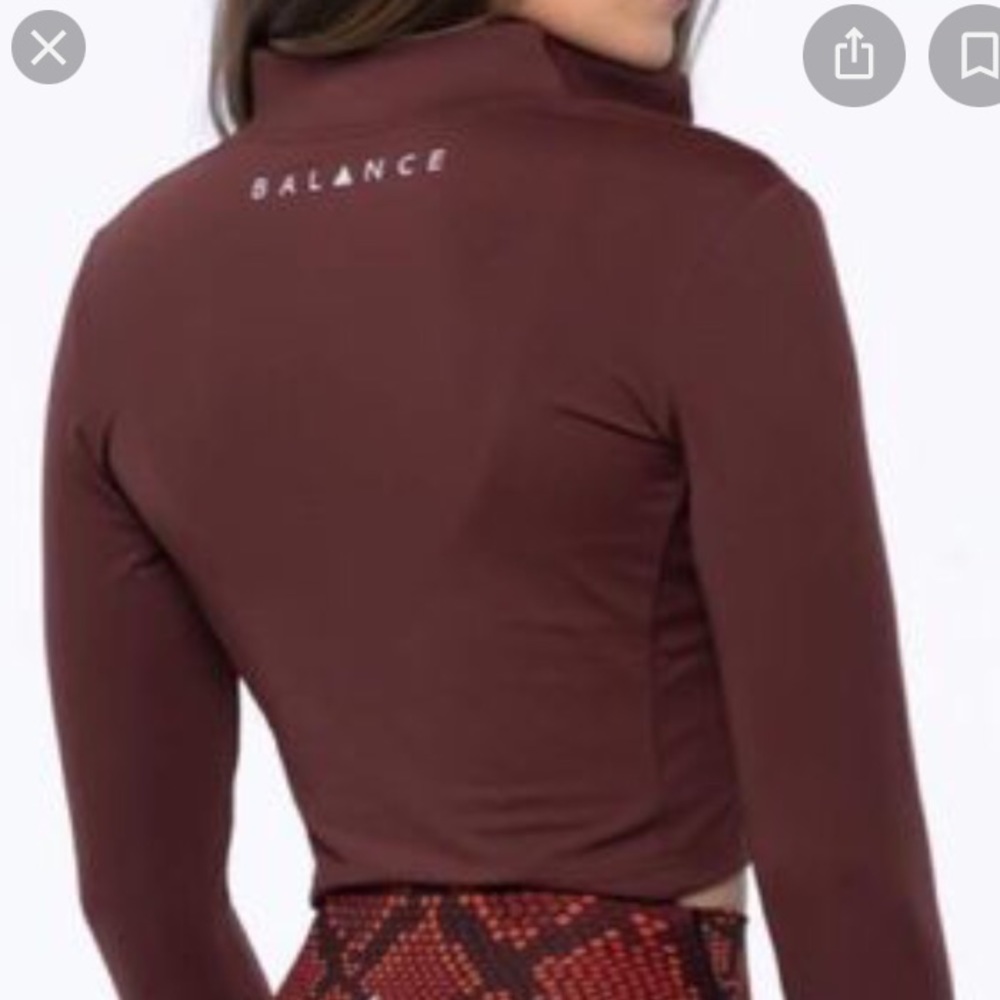 Balance Athletica cropped zip in Kodiak medium - Picture 2 of 4